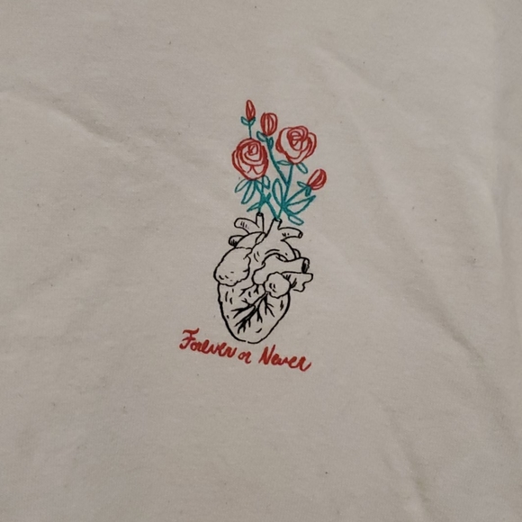 No Hours off-white Forever or Never t-shirt - Picture 2 of 4